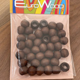 Wood beads dark brown