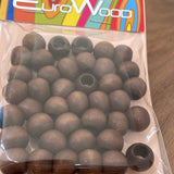 Wood beads dark brown
