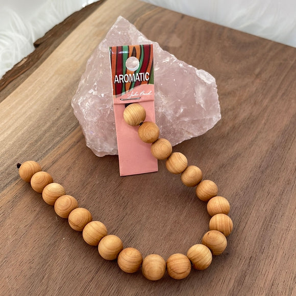 Cedar wood beads